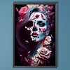 (40*60cm)Halloween Skull Girl - Full Round Drill Diamond Painting