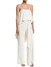 Bandeau Off-The-Shoulder Lace-Up Jumpsuit
