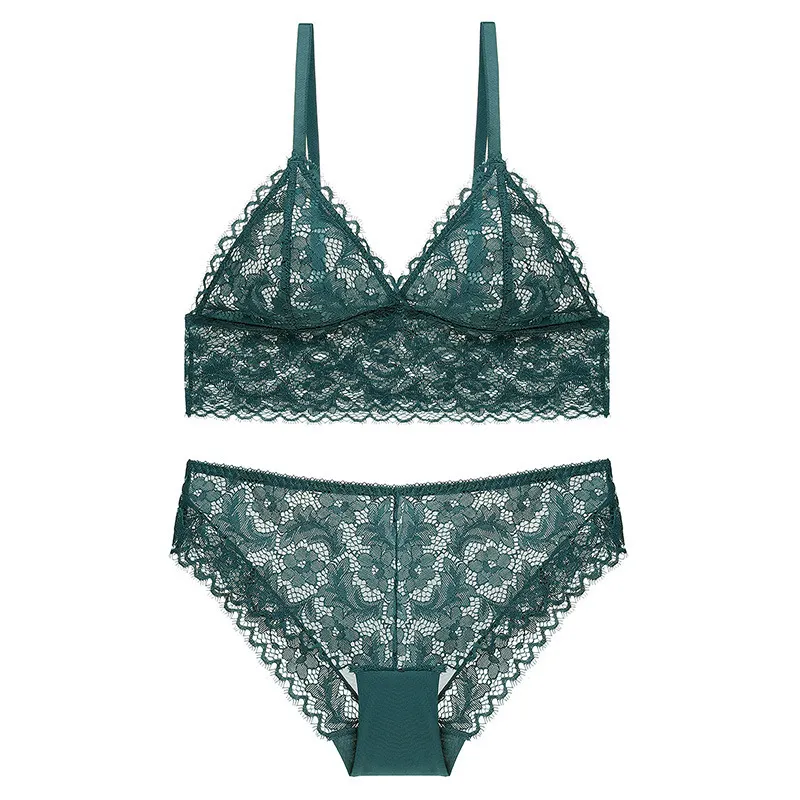 Churchf Sexy French Underwear Thin Pure Bra Without Steel Ring Triangle Cup Bra Bra Bra Small Size Underwear