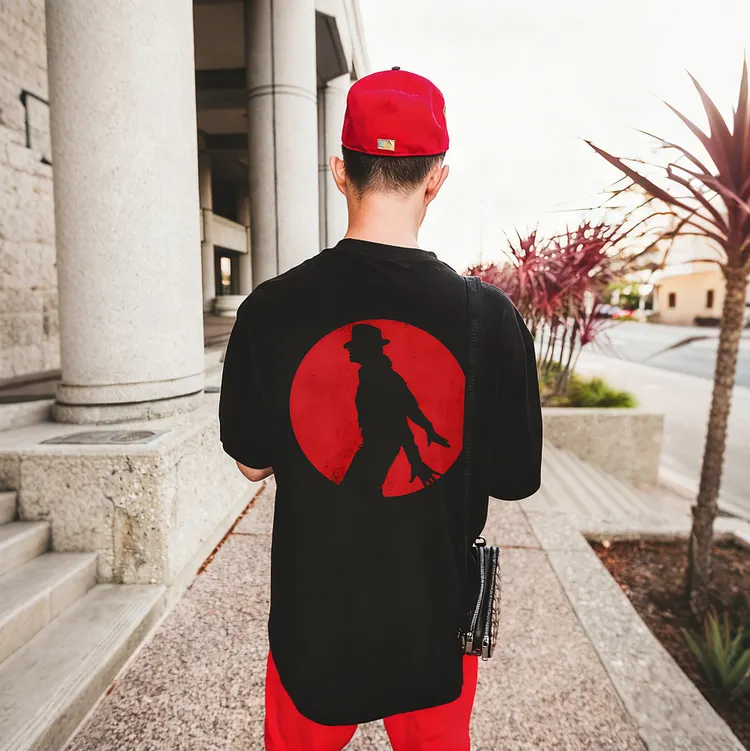 Crimson Moon Dance Printed Men's T-shirt