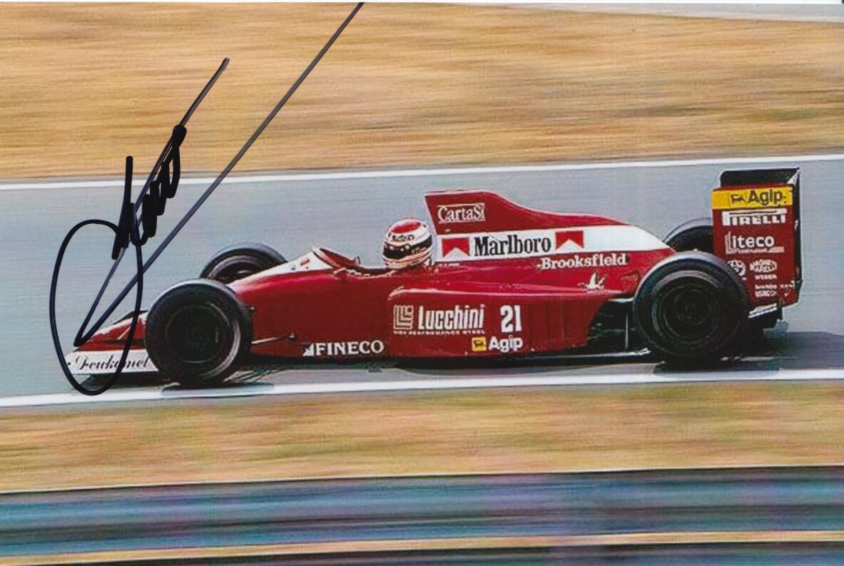 EMANUELE PIRRO HAND SIGNED SCUDERIA ITALIA F1 6X4 Photo Poster painting 4.