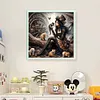 Girl With Cat-11CT Stamped Cross Stitch 50*50cm/19.69*19.69in