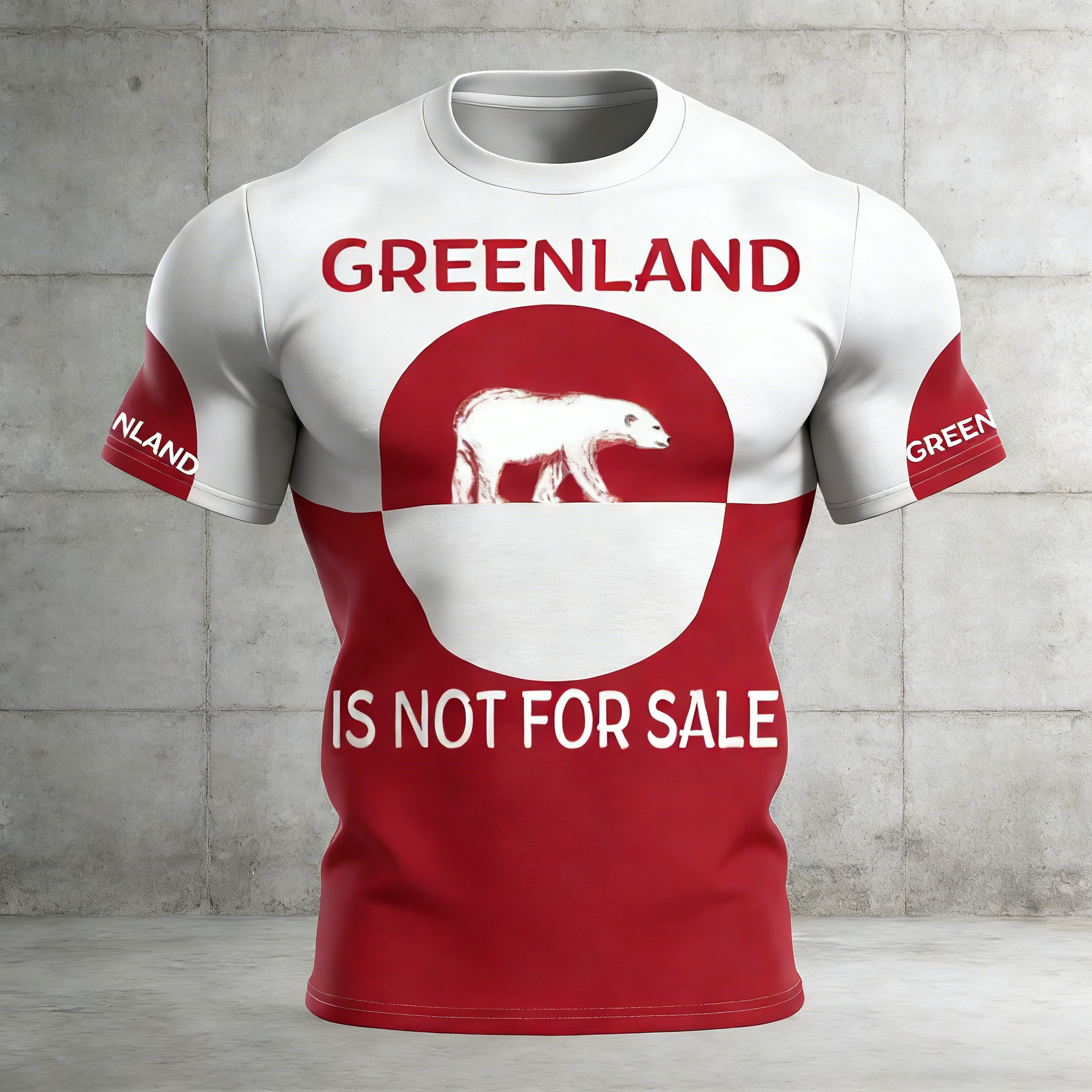 Men's Retro Greenland Not For Sale Print Raglan Sleeve T-shirt artswardrobe