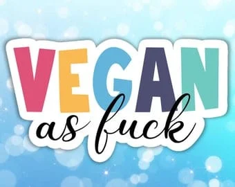 Pornhint Vegan sticker (VEGAN as fuck color)