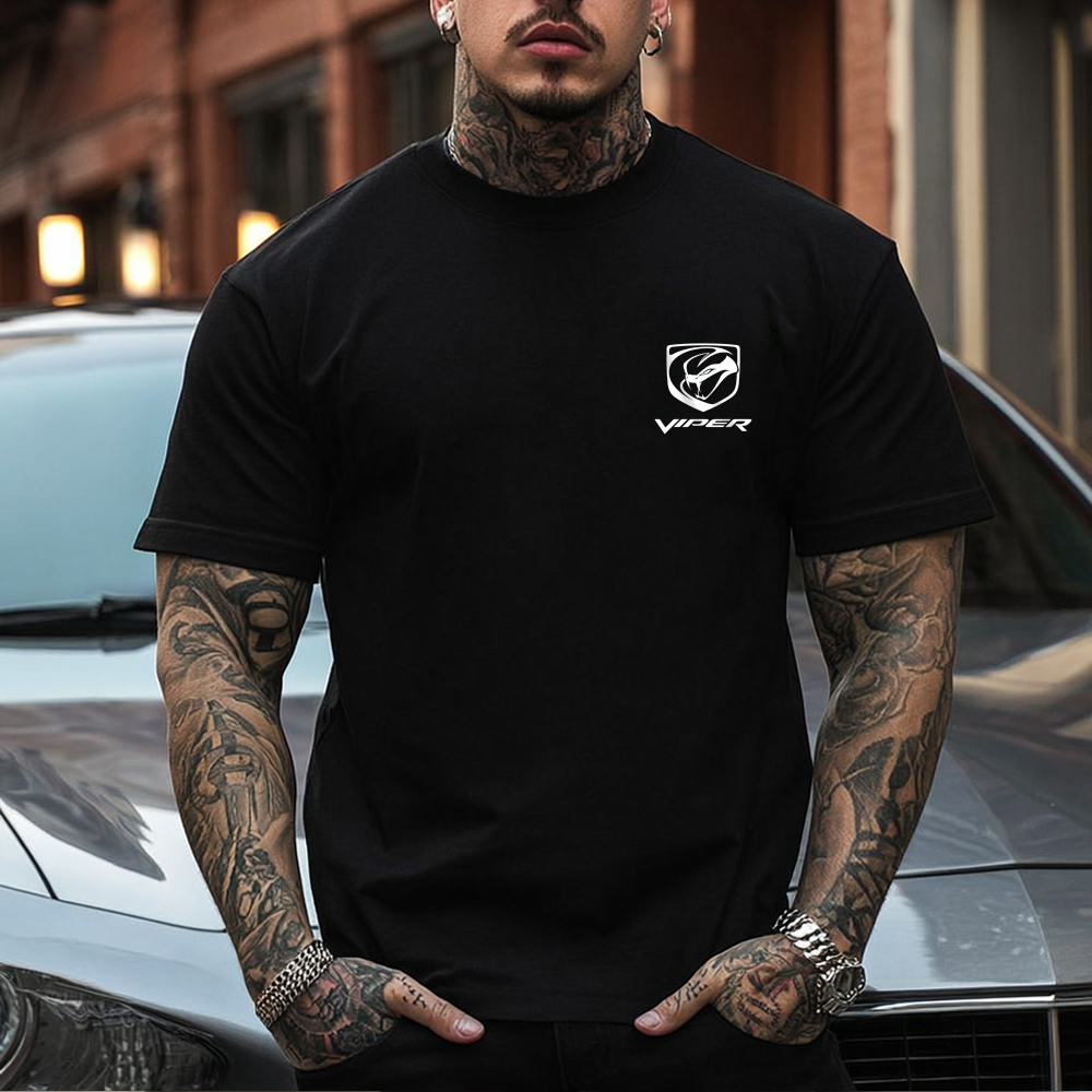 Luminous Cotton Black Viper Logo T-Shirt