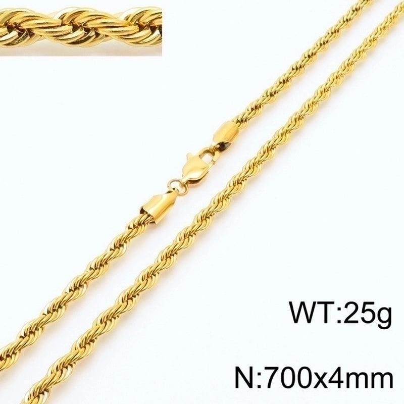 Jewelry Fashion Geometric 304 Stainless Steel 18K Gold Plated Plating Stainless Steel Necklaces