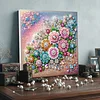 Framed Diamond Painting - Special Shaped - Flowers (25x25cm)