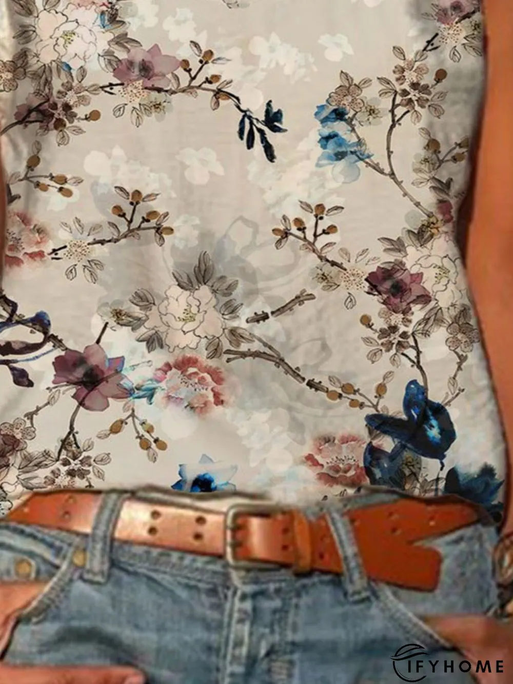 Casual Sleeveless Printed Tops | IFYHOME