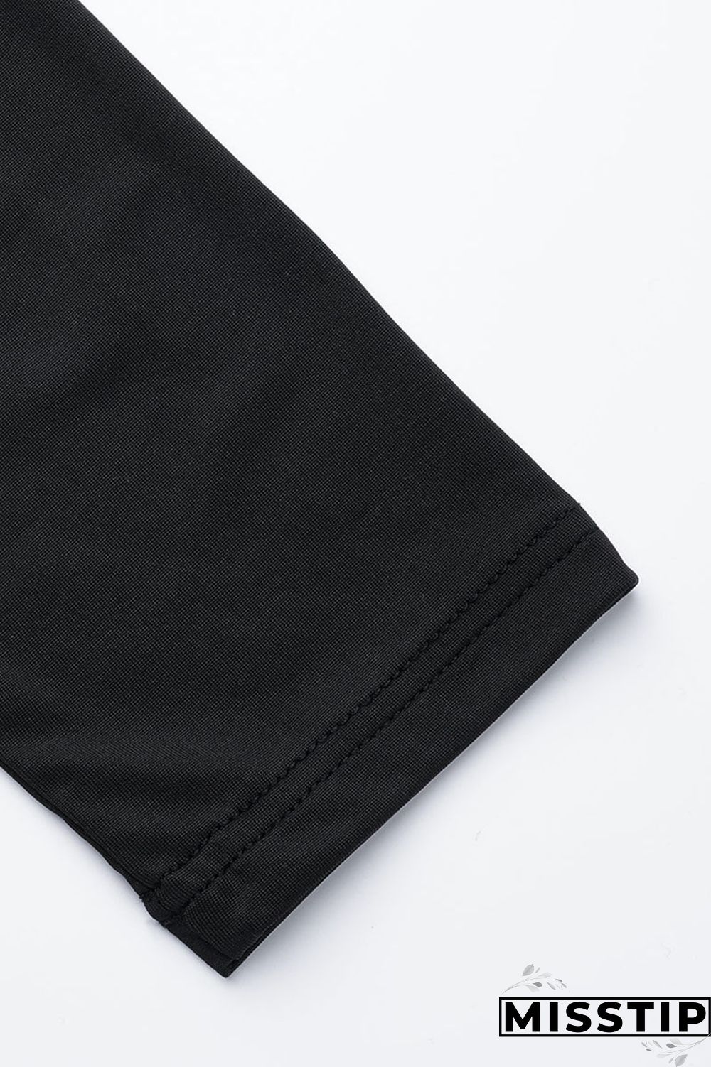 Black Casual Solid Patchwork V Neck Straight Dresses