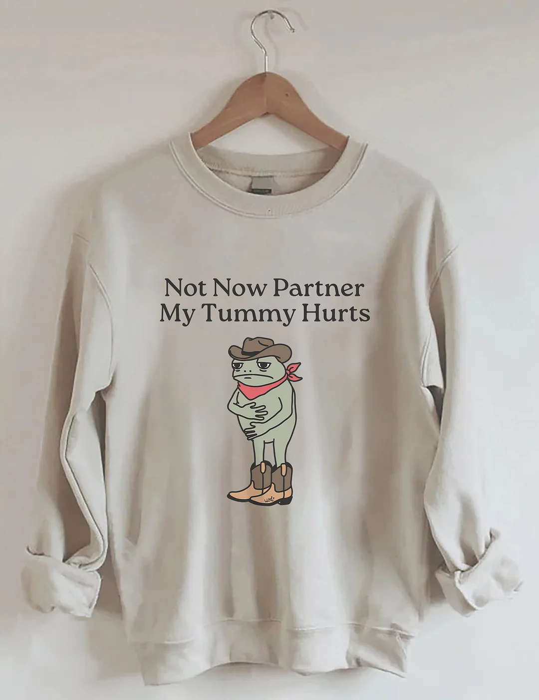Not Now Partner My Tummy Hurts Sweatshirt