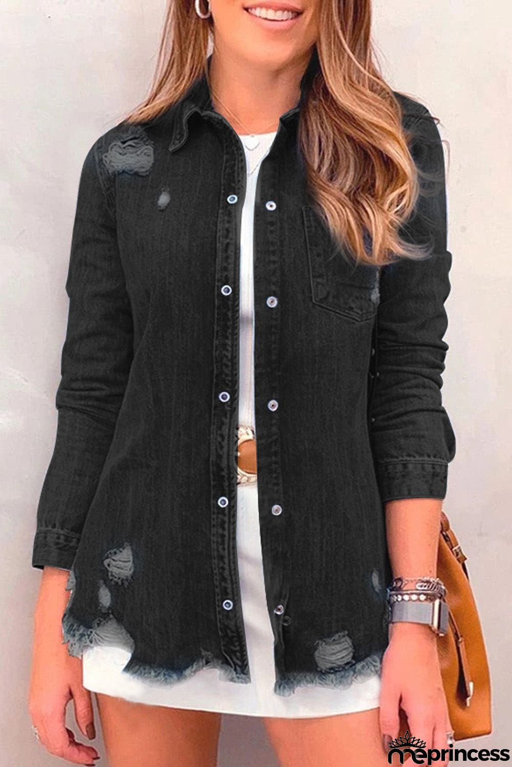 Ripped Denim Jacket