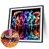 Skelett-Komplett-DIY-5D-Rundenbohrer Diamantkunst-Kits f&uuml;r Erwachsene, Hauswanddekoration 30*30cm