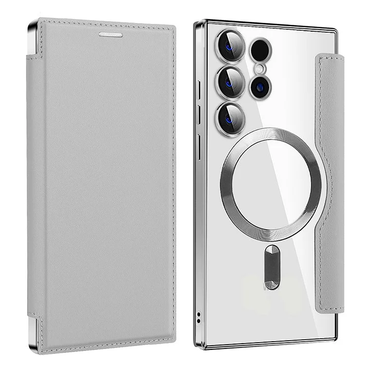 Lens Protection Magnetic Flip Phone Case For Samsung S22/S23/S24/S25