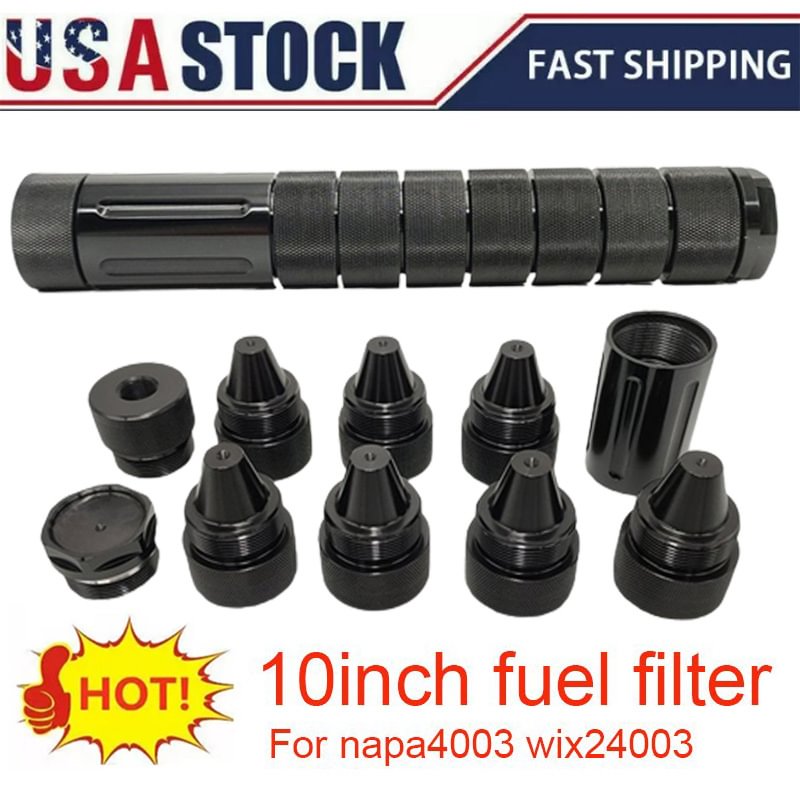 USA STOCK Modular Solvent Trap 10 Inch NaPa 4003 WIX 24003 Fuel Filter 1/2x28 8 Cups Screw Cone 5/8x24 for Car