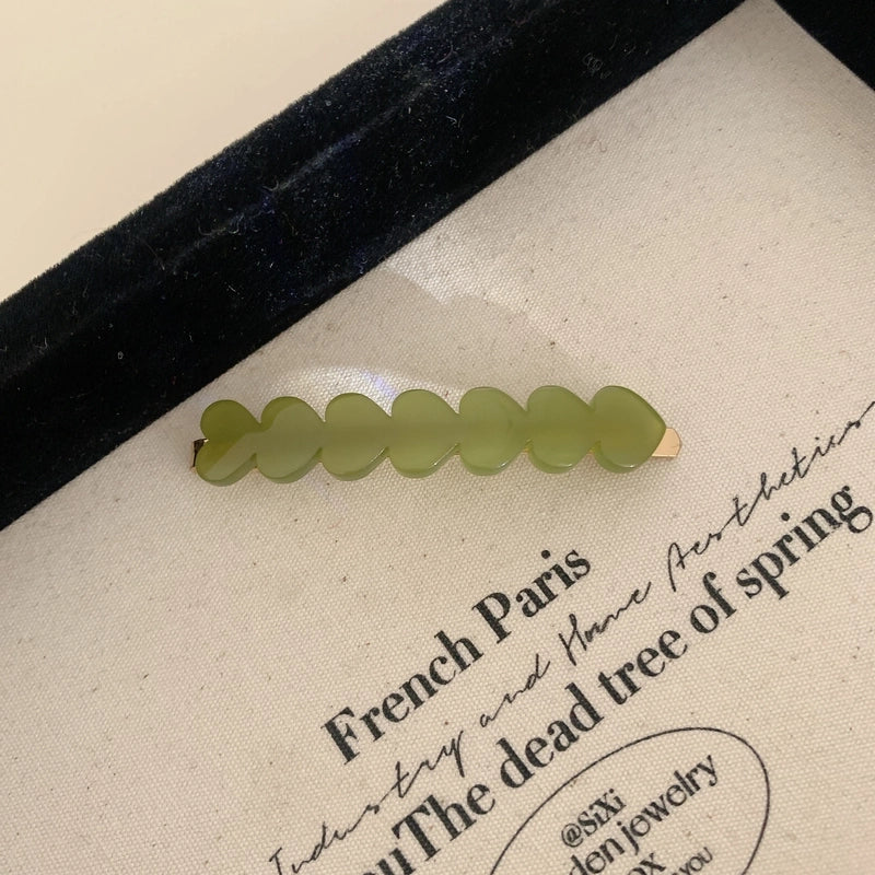 Women’s Elegant Lady Heart Shape Acetic Acid Sheets Hair Clip