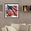 Diamond Painting -DIY Full Round Drill Independence Day Flag(40*40CM)