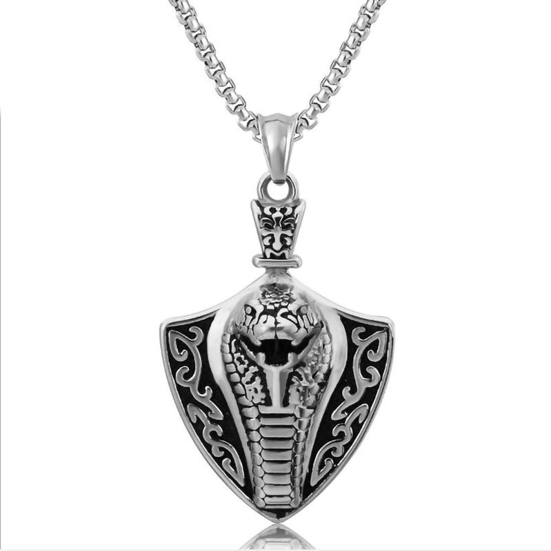 Retro Skull Titanium Steel Stoving Varnish Halloween Unisex Pendant Necklace