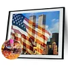 Diamond Painting-DIY Full Round Drill Flag Twin Towers