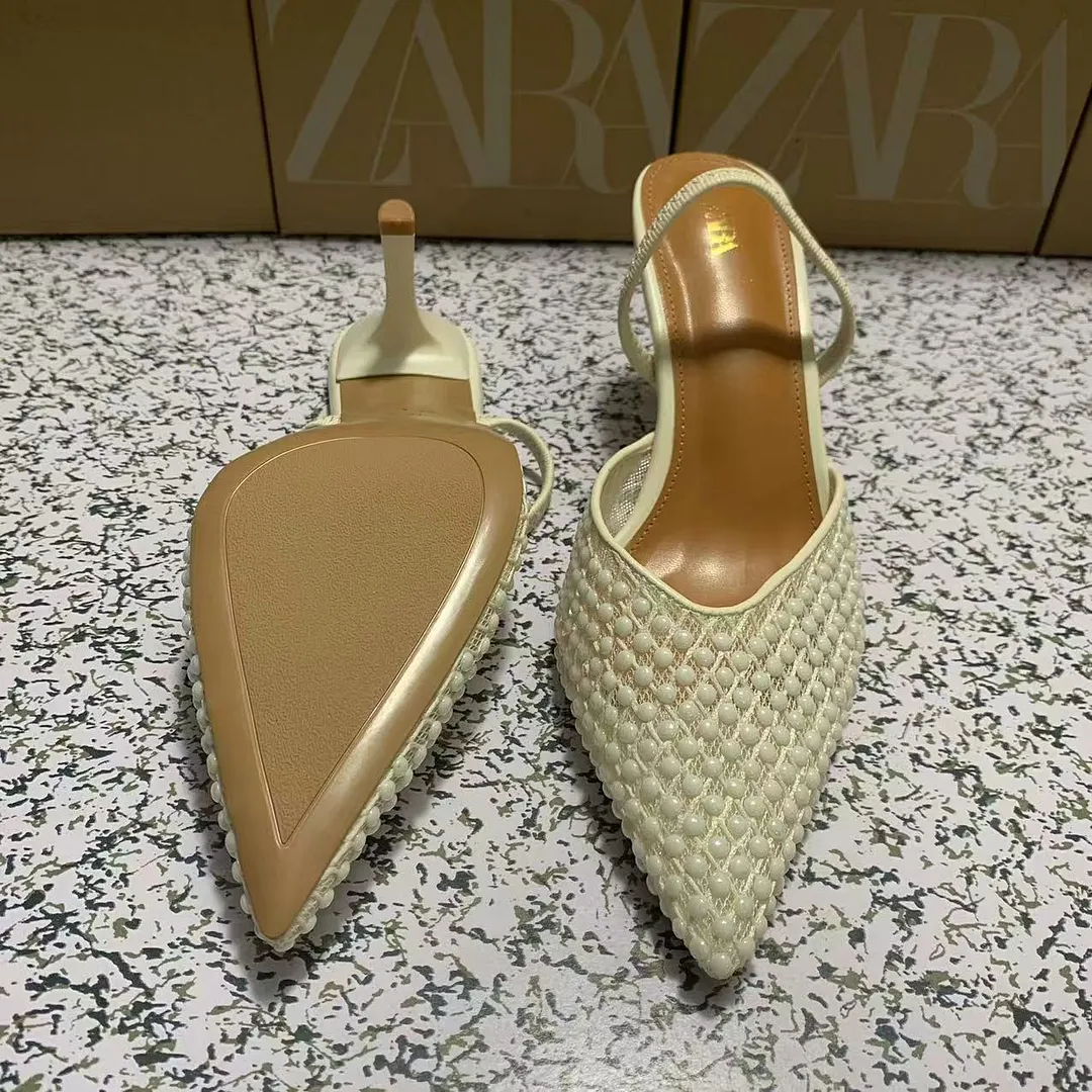 Breakj Breakj Home 2025 New Women's Shoes Mesh Sharp Head Thick And Slippers Women's Summer Breathable Light, Comfortable And Comfortable Leisure High
