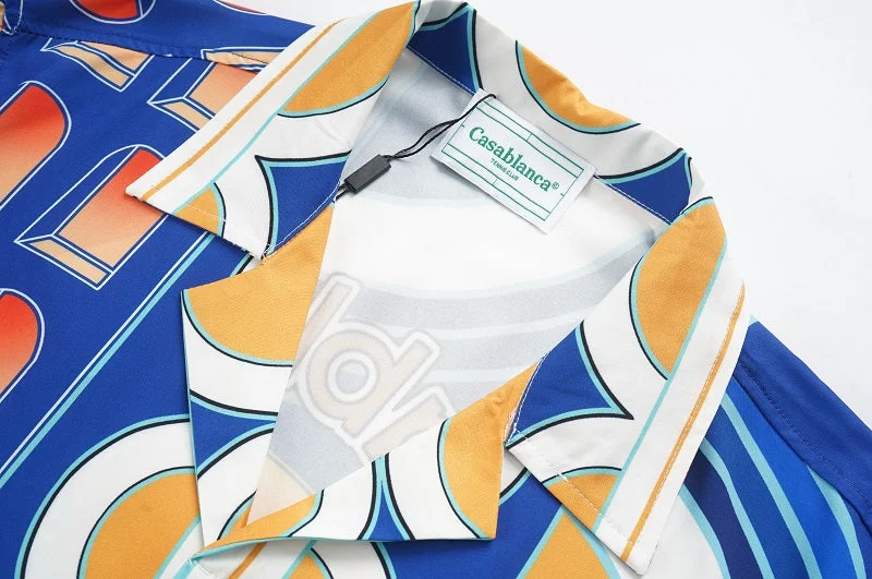 Casablanca 2023SS New Product Silk Short Sleeve Shirt