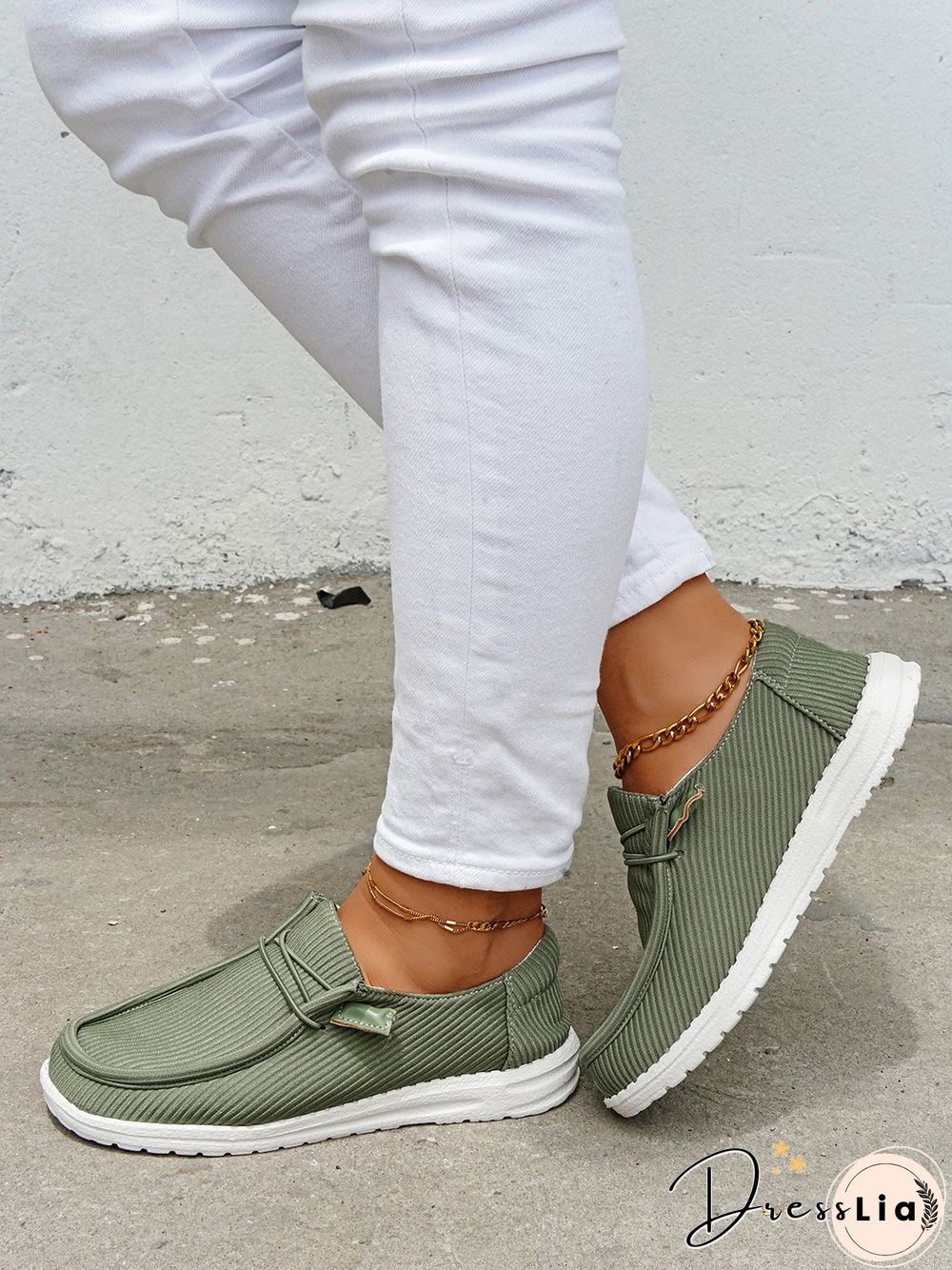 Casual Light Lace Up Flats Canvas Shoes