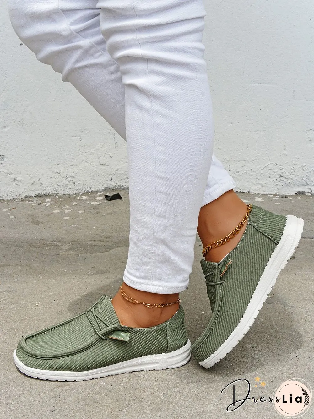 Casual Light Lace Up Flats Canvas Shoes