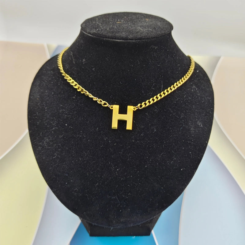 Minimalist Classic Style Letter 304 Stainless Steel Hollow Out Men’s Pendant Necklace