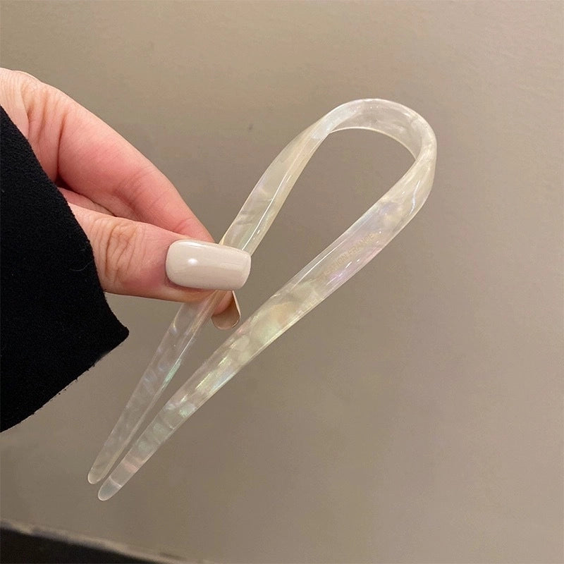 U-shaped Hairpin Women’s High-end Antique Style New Chinese Style Hair Hairpin Headwear Simple Modern Daily Fixed Hairpin