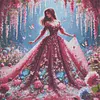 Girl In A Gorgeous Dress-Full Round Diamond Painting 40*40CM