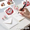12Pcs Valentines Bear Dog DIY Diamond Painting Greeting Cards for Adults Gifts