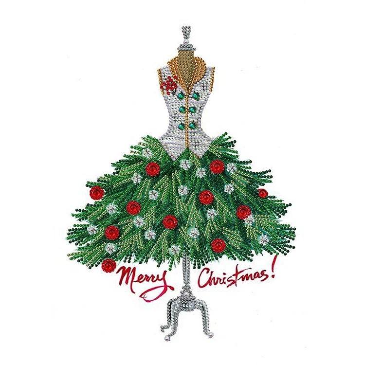 Partial Special-Shaped Diamond Painting - Christmas Tree Skirt 30*40CM