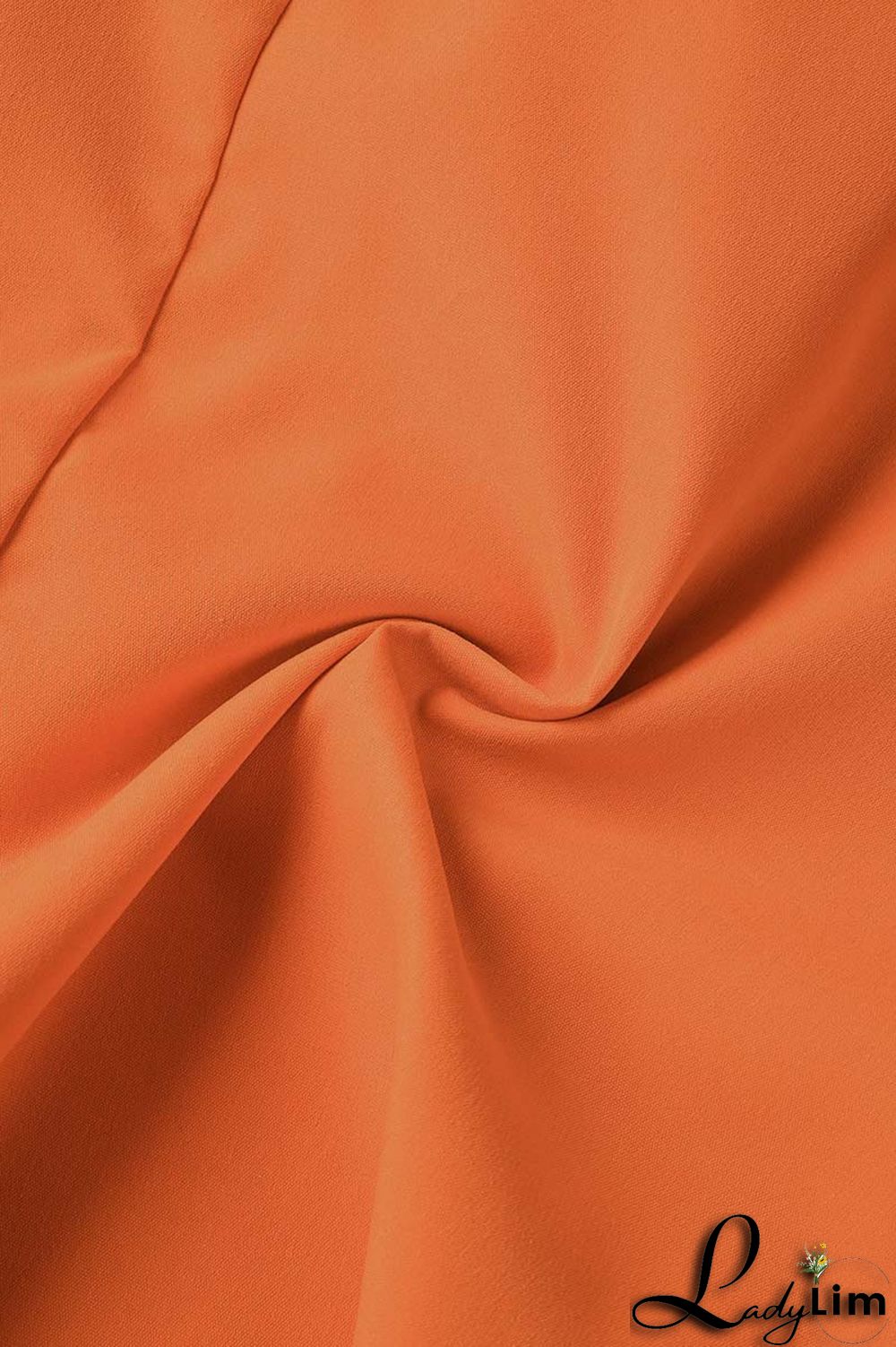 Orange Casual Solid Patchwork Turndown Collar Regular Romper