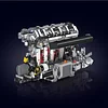 Inline 4-cylinder (L4) gasoline engine 10087 building block assembly model