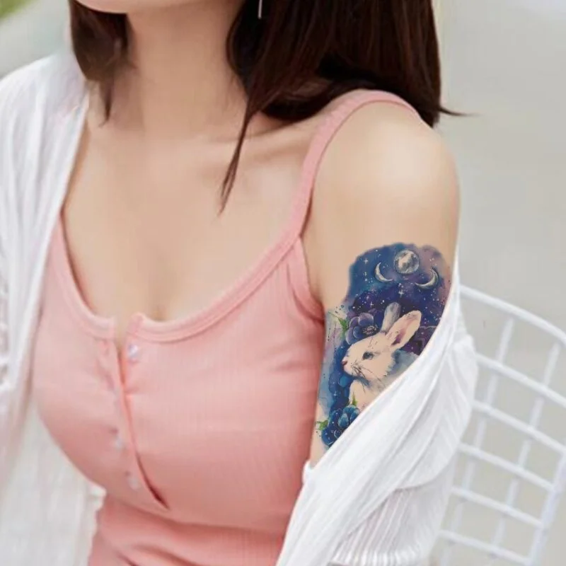 Sdrawing Transfer fake tattoo Waterproof Temporary Tattoo sticker men women Tiger wolf tattoo flash tatto arm tatoo makeup sticker