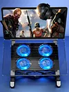Laptop Cooling Fan with 2/4 Fans Foldable RGB 7 Height for 11-17.3 Inch Notebook