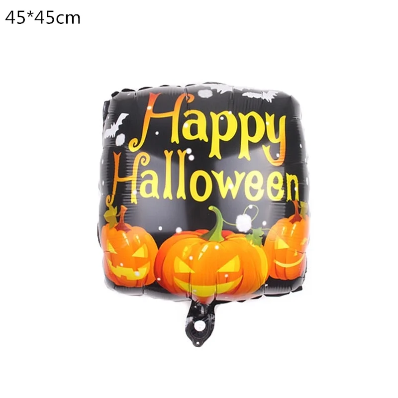 Halloween Pumpkin Ghost Balloons Halloween Decorations Spider Foil Balloons Inflatable Toys Bat Globos Halloween Party Supplies