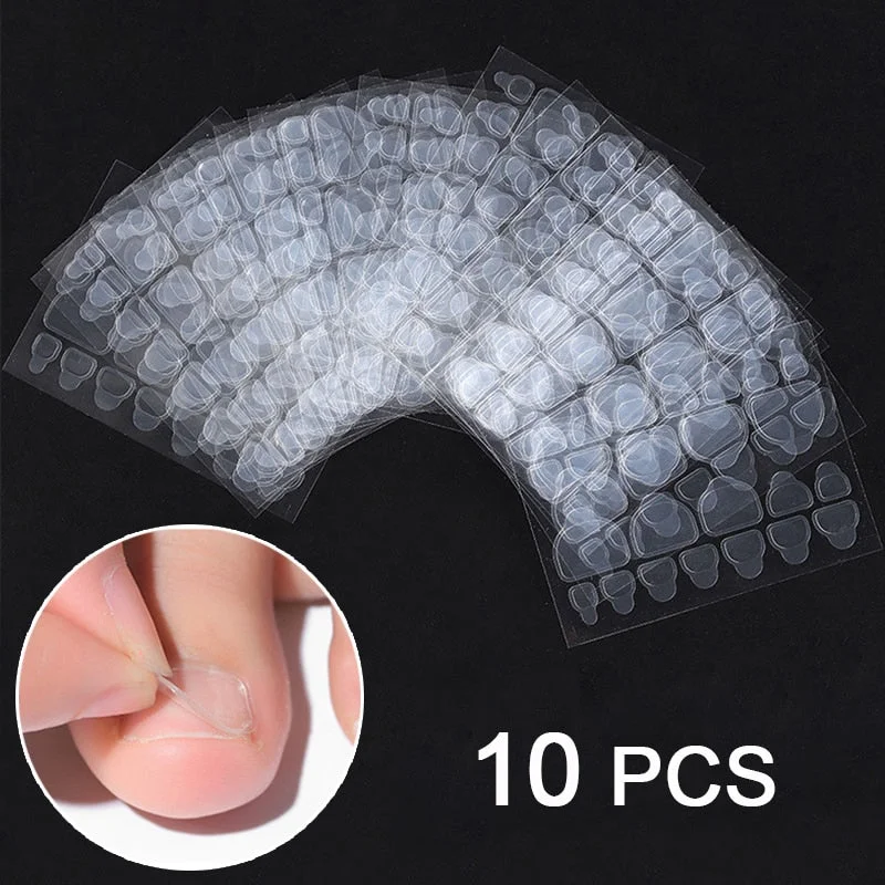10/20pcs Transparent Nail jelly Double-side Adhesive Glue Sticker Flexible Fake Nail Tips Adhesive Tapes Stickers Nail Glue Tabs-Nail Inspo