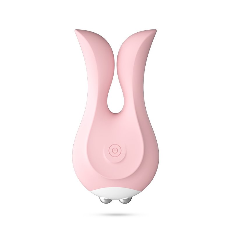 Rabbit Double Shock Inside And Outside Fun Egg Jumping Vibrator Breast Clip 