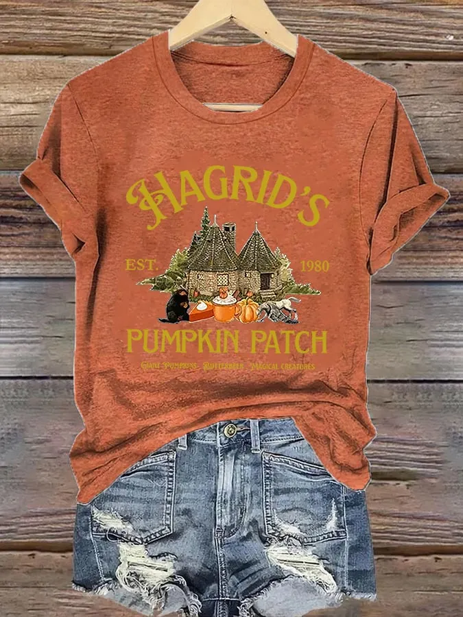 Women'S  Hagrid&rsquo;s Pumpkin Patch Print Casual T-Shirt 