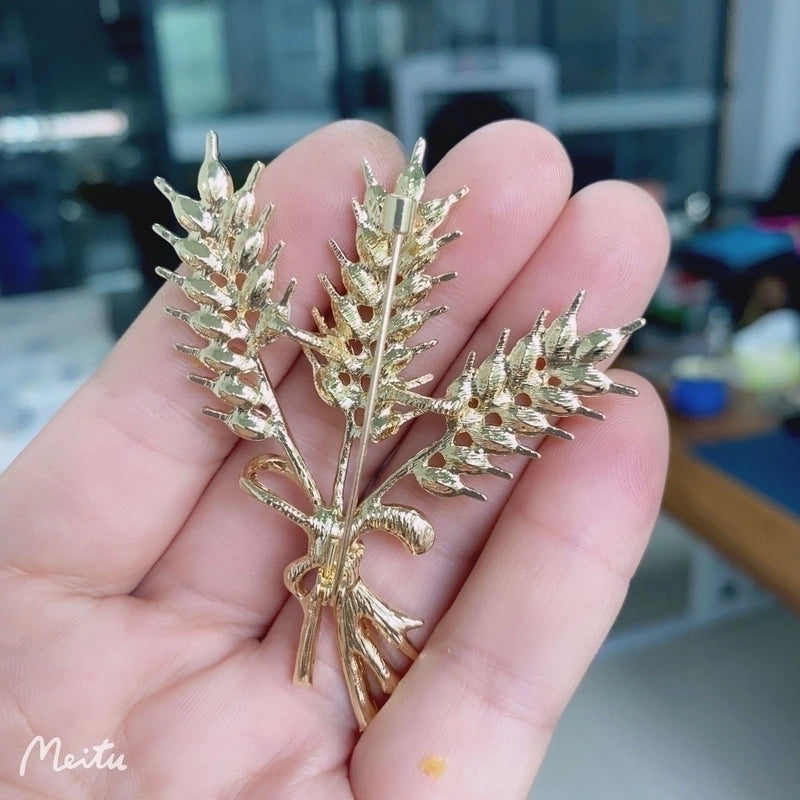 Minimalist Pin Grain Alloy Plating Inlay Rhinestones Pearl Women'S Brooches 1 Piece2