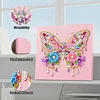 Flower Butterfly Art Diamond Painting Kit for Adults Home Decor 25x25cm With Frame