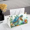 Ocean Turtle Floral DIY Diamond Painting PU Tissue Holder Box