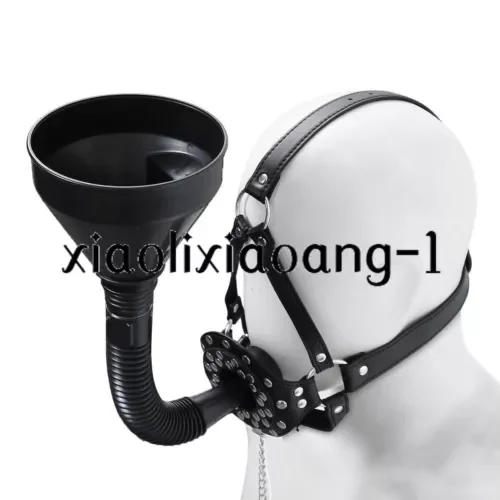 pornhint Pornhint PU Leather Mouth Muzzle Strap Plugs Mouth Gags Head Harness Half Head Strap Libido