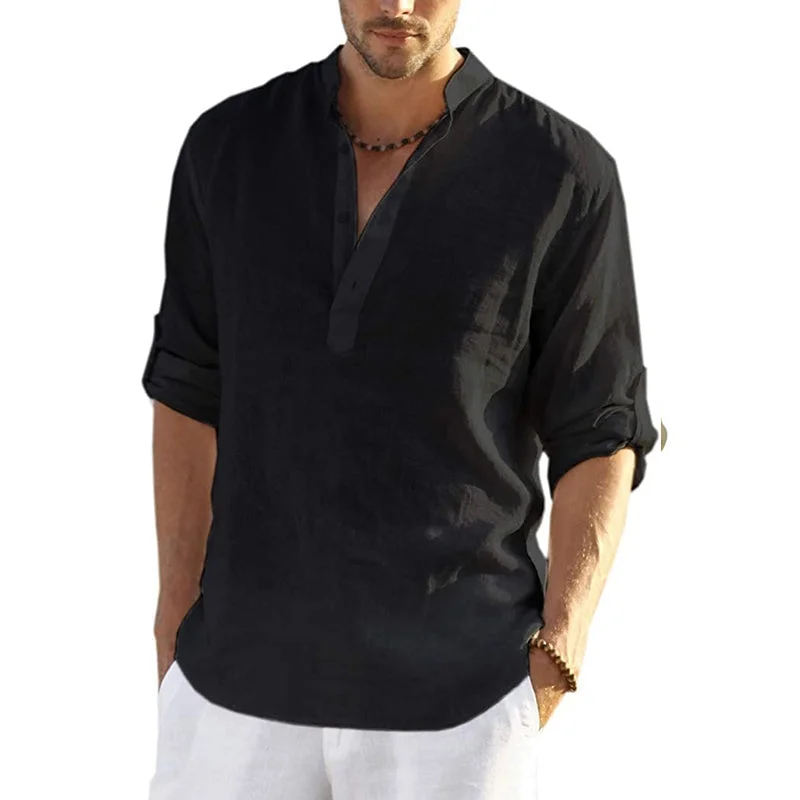 Letclo™ Men's Cotton Linen Hippie Casual T-Shirt letclo Letclo