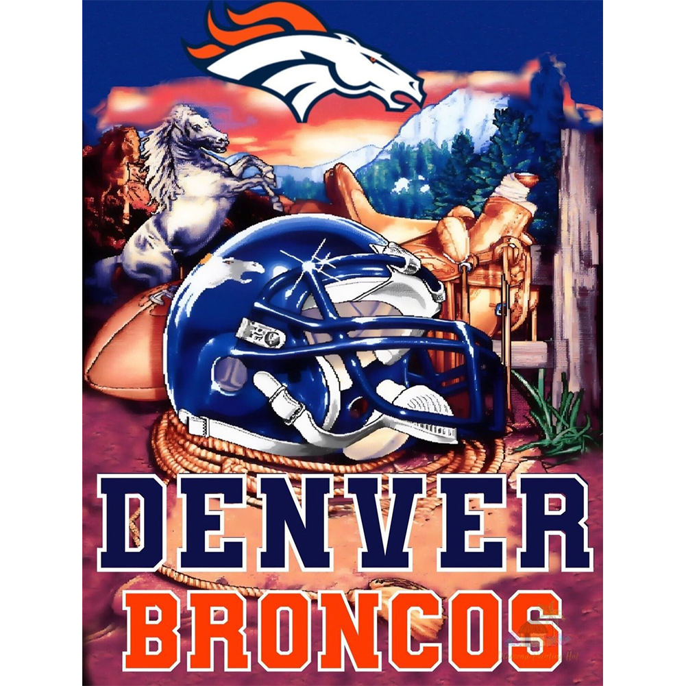 

NFL Football Denver Broncos - Round Drill Diamond Painting - 30*40CM, 501 Original