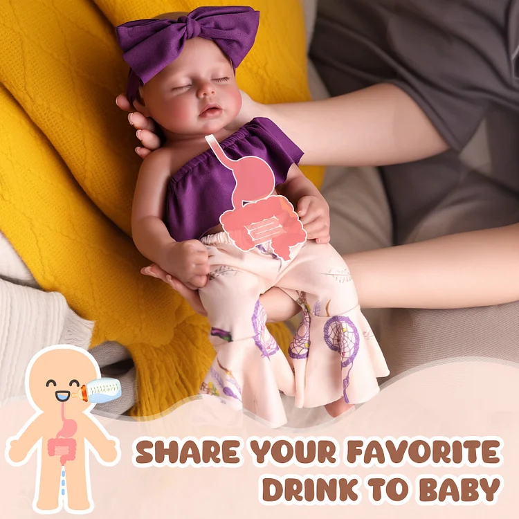 [Wet and Drink System]Babeside Lucy 16" Realistic Silicone Smiling Baby Little Infant Girl