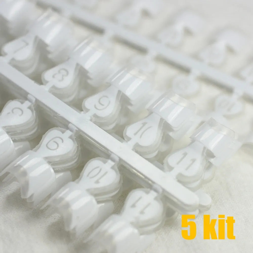 24pcs/kit 12 size White French Nail Tips Beautiful Easy Ladies Clear French Nails DIY Tip Manicure Accessories-Nail Inspo