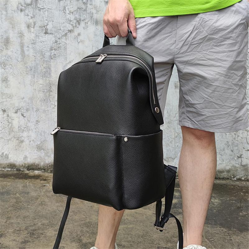 Casual School Travel Laptop Large Capacity Leather Backpacks