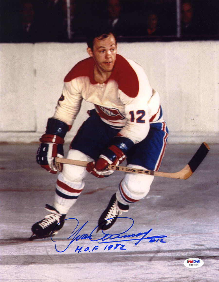 Yvan Cournoyer SIGNED 11x14 Photo Poster painting Montreal Canadiens +HOF 82 PSA/DNA AUTOGRAPHED