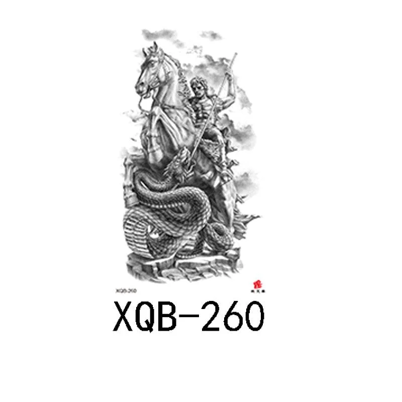 Small Full Arm Waterproof Tattoo Sticker Half Arm Arm Painted Flower Animal Arm Lasting European and American Tattoo Sticker